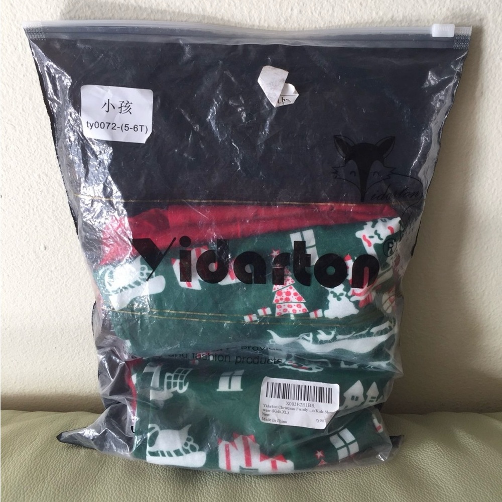 adidas Kids Festive Red and Green Pajama Set - Picture 4 of 4